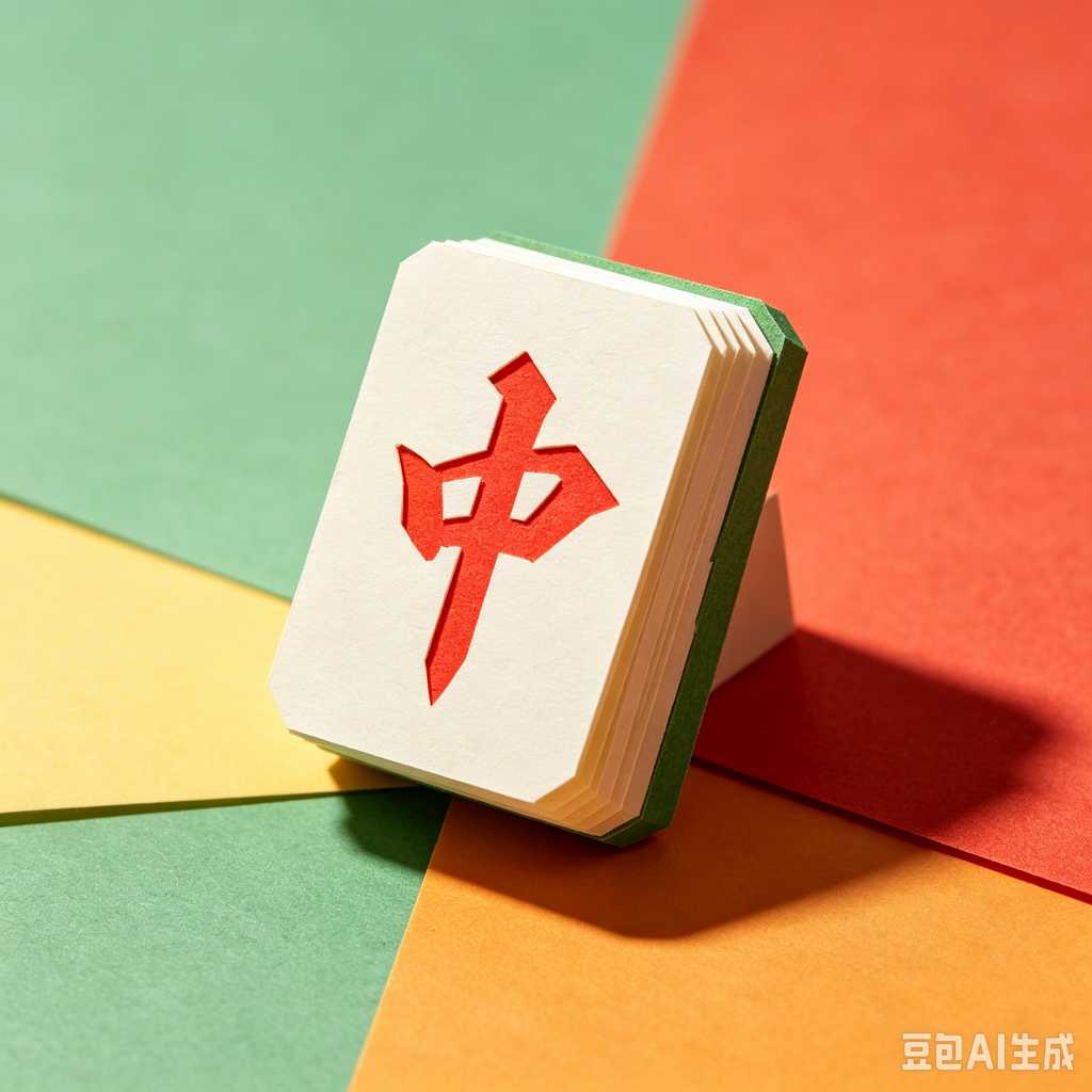 retro text mahjong tiles